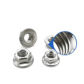 M12  white zinc  zin-plated  stainless steel hex flange nut with serrated carbon steel Grade 4 grade 8 grade6